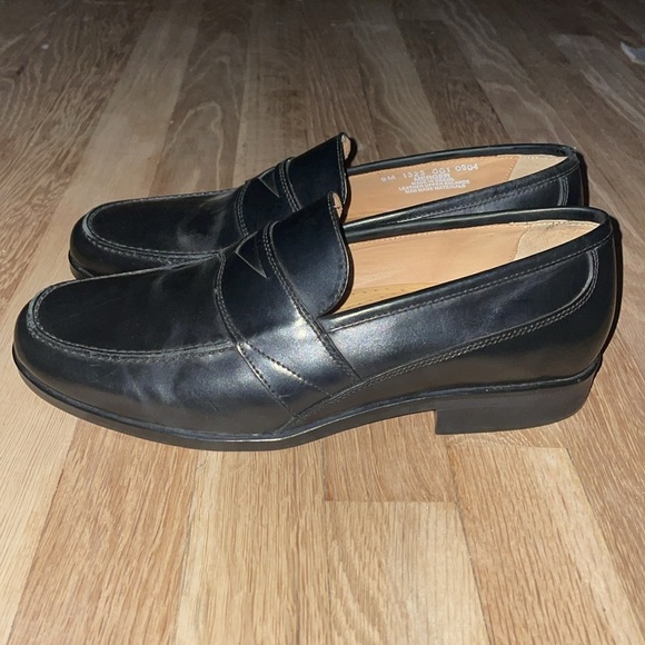 Bass‎ Flex Merger Black Leather Penny Loafers.  Size 9.